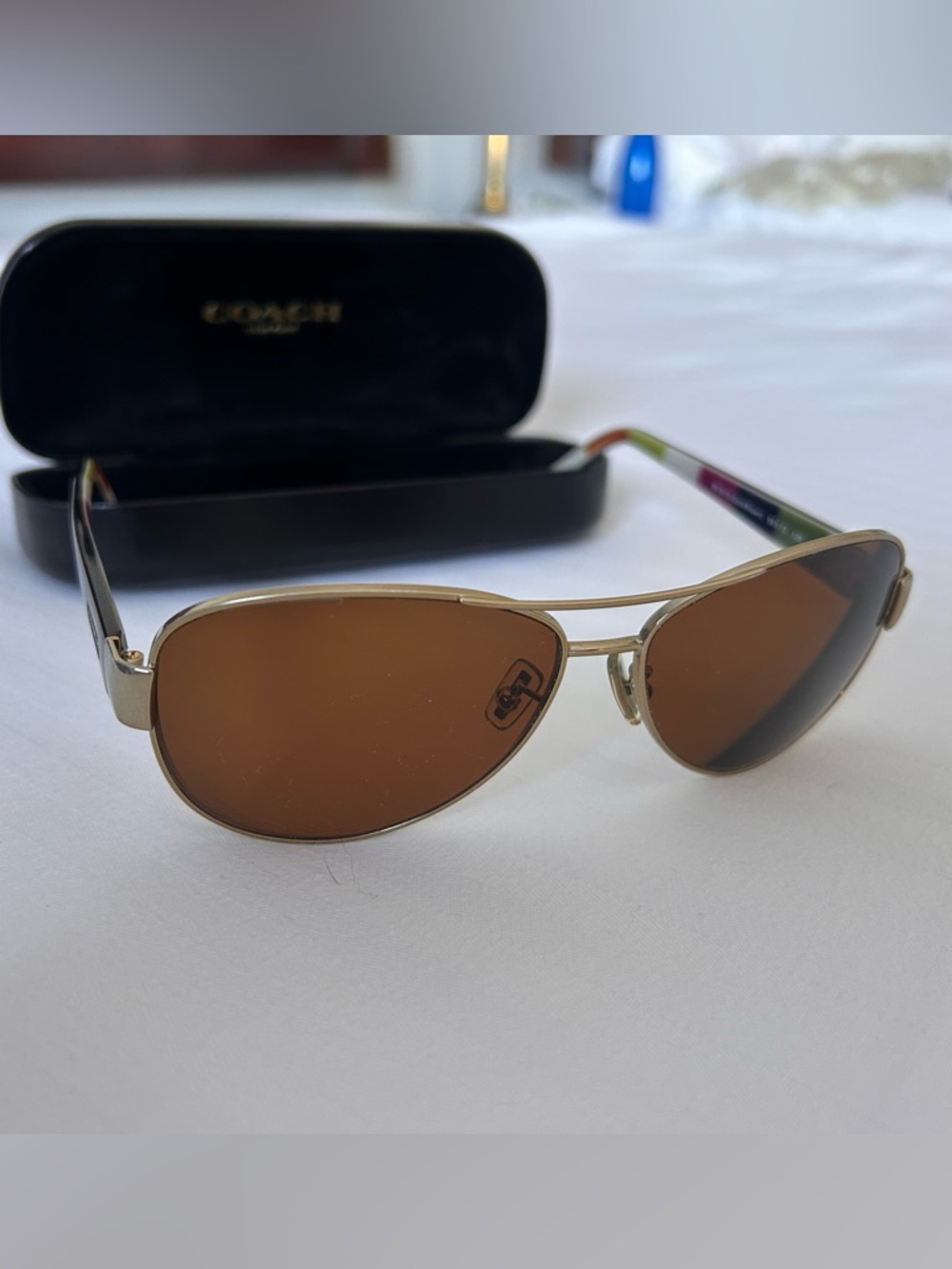 Coach Tortoiseshell Aviators - Picture 5 of 7